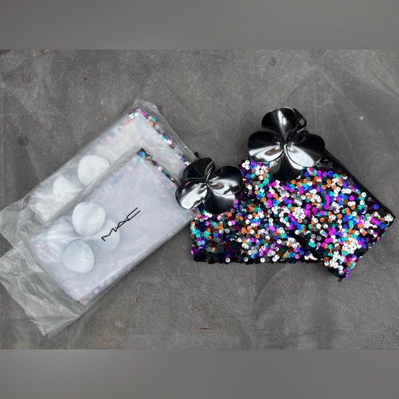 New MAC Cosmetics Sequin Makeup Bag - Picture 2 of 7